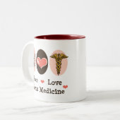 Peace Love Sports Medicine Mok (Voorkant links)