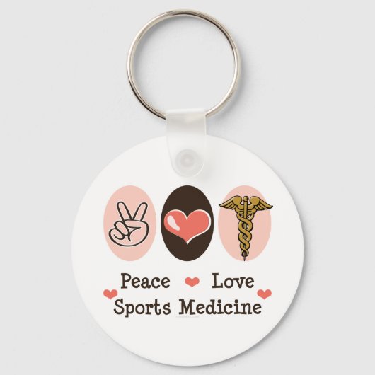 Peace Love Sports Medicine Sleutelhanger (Voorkant)