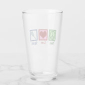 Peace Love Squash Racquet Sports Glas (Achterkant)