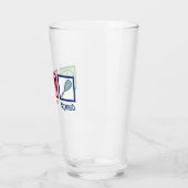 Peace Love Squash Racquet Sports Glas (Links)