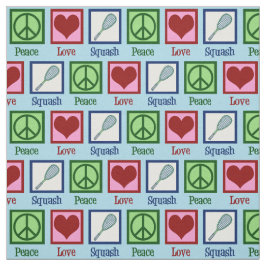 Peace Love Squash Racquet Sports Stof