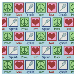 Peace Love Squash Racquet Sports Stof