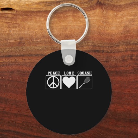 Peace love Squash Sleutelhanger (Voorkant)