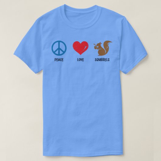 Peace Love Squirrels Eastern Gray Japans Fo Squi T-shirt (Design voorkant)