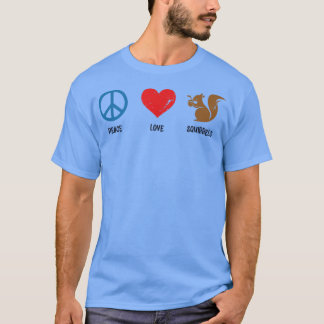 Peace Love Squirrels Eastern Gray Japans Fo Squi T-shirt