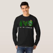 Peace Love St Patricks Day Irish Lucky C Shamrock T-shirt (Voorkant volledig)