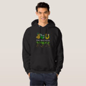Peace Love St Patricks day Shamrock Heart for wome Hoodie (Voorkant volledig)