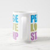 Peace Love Stamp Grote Koffiekop (Achterkant)