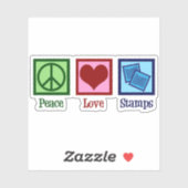 Peace Love Stamps | Stempelverzamelaar Sticker (Vel)