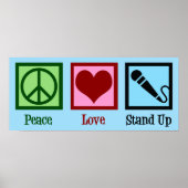 Peace Love stand-up Comedy Poster (Voorkant)