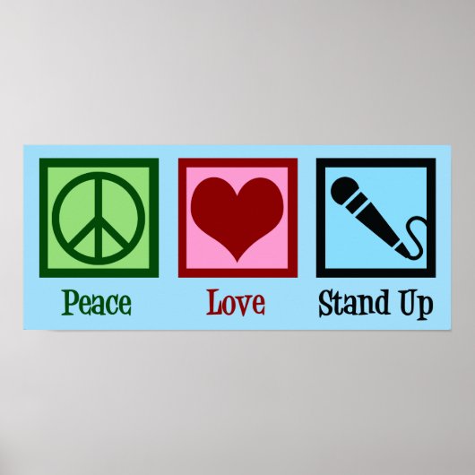Peace Love stand-up Comedy Poster (Voorkant)
