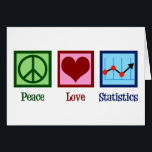 Peace Love Statistics<br><div class="desc">Peace Love Statistics Gift. Een cool statistisch ontwerp met een vredesteken,  hart en een grafiek met statistische gegevens voor een statisticus.</div>