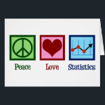 Peace Love Statistics<br><div class="desc">Peace Love Statistics Gift. Een cool statistisch ontwerp met een vredesteken,  hart en een grafiek met statistische gegevens voor een statisticus.</div>