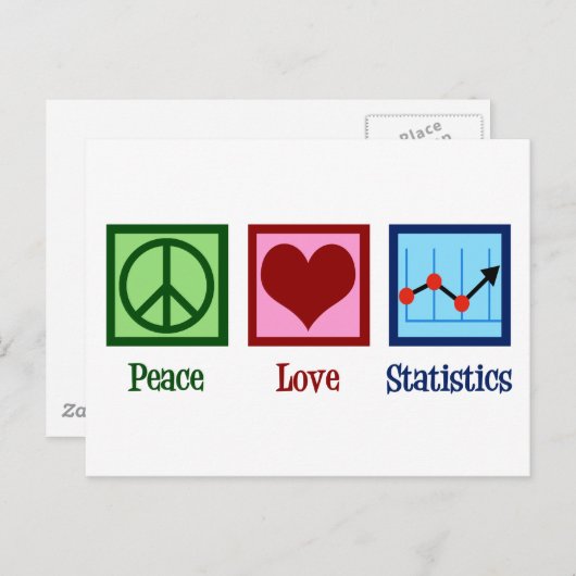 Peace Love Statistics Briefkaart (Voorkant / Achterkant)