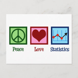 Peace Love Statistics Briefkaart