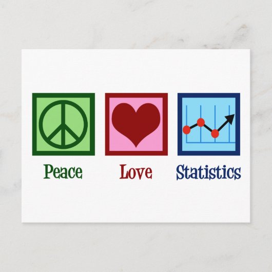 Peace Love Statistics Briefkaart (Voorkant)