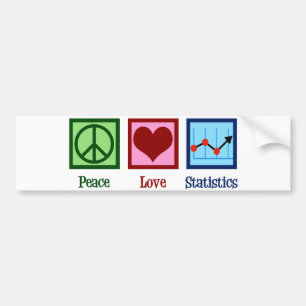 Peace Love Statistics Bumpersticker