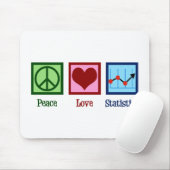 Peace Love Statistics Muismat (Met muis)