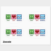 Peace Love Statistics Ovale Sticker (Vel)