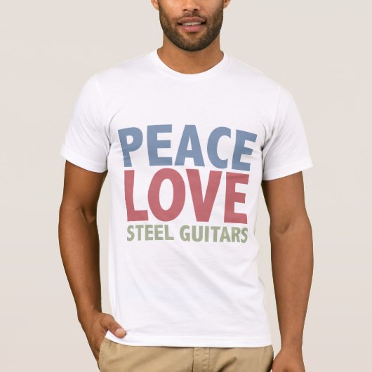 Peace Love Steel Guiters T-shirt (Voorkant)