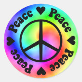 Peace & Love Sticker (Voorkant)