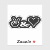 Peace & Love Sticker (Vel)