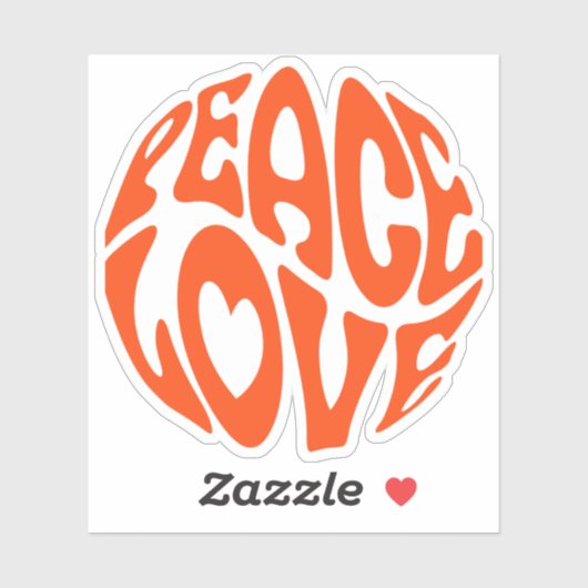 Peace Love Sticker (Vel)