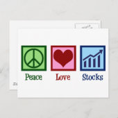 Peace Love Stocks Briefkaart (Voorkant / Achterkant)