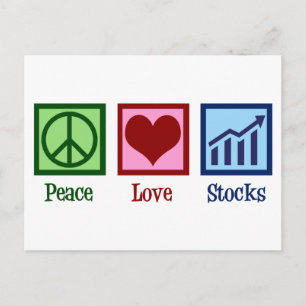 Peace Love Stocks Briefkaart
