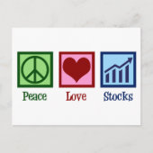 Peace Love Stocks Briefkaart (Voorkant)