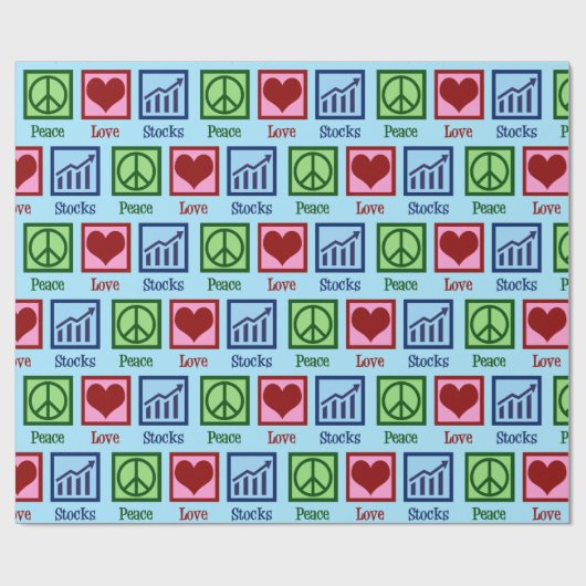 Peace Love Stocks Cadeaupapier (Vlak)