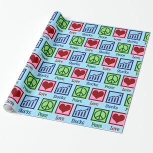 Peace Love Stocks Cadeaupapier