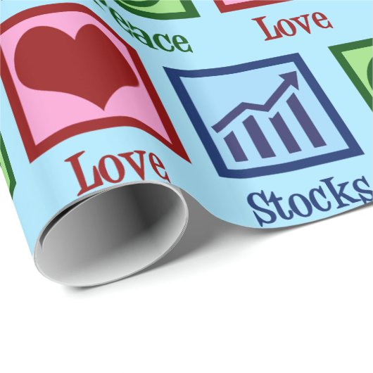 Peace Love Stocks Cadeaupapier (Rol Hoek)