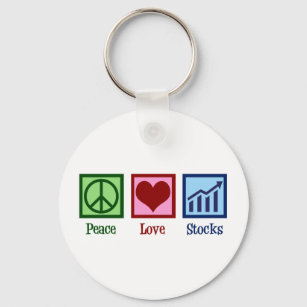 Peace Love Stocks Sleutelhanger