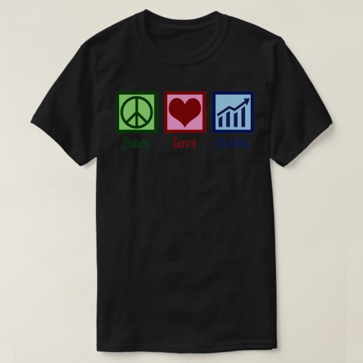 Peace Love Stocks T-shirt (Design voorkant)