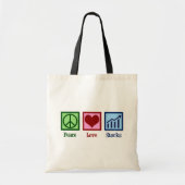 Peace Love Stocks Tote Bag (Voorkant)