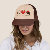 Peace Love Strawberries Trucker Pet (In situ)