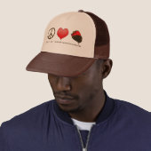 Peace Love Strawberries Trucker Pet (In situ)