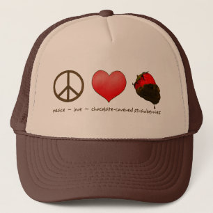 Peace Love Strawberries Trucker Pet