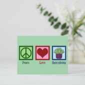 Peace Love Succulents Briefkaart (Staand voorkant)
