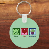 Peace Love Succulents Sleutelhanger (Voorkant)