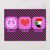 Peace Love Sudan Briefkaart (Voorkant)