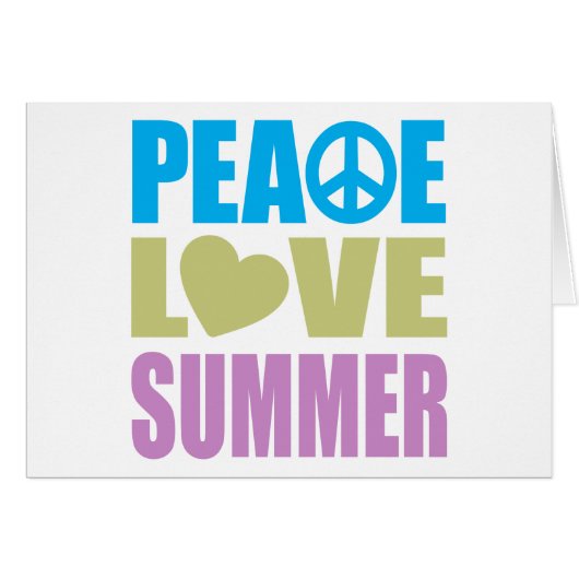 Peace Love Summer (Voorkant Horizontaal)