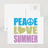 Peace Love Summer Briefkaart (Voorkant / Achterkant)