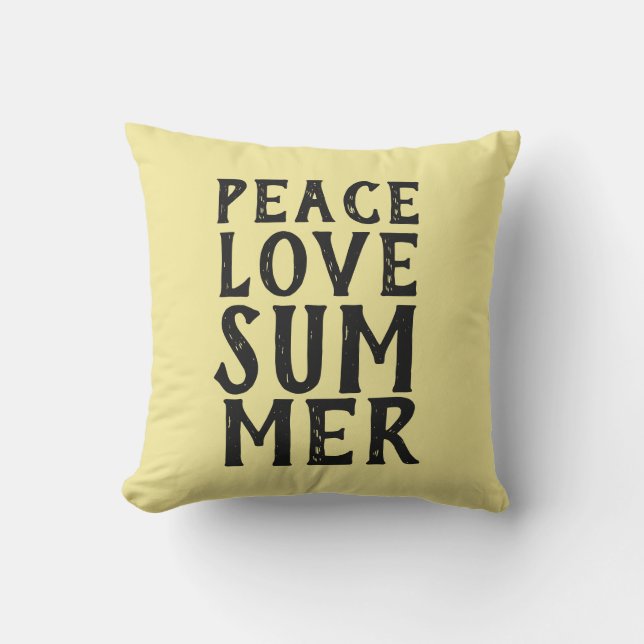 PEACE LOVE SUMMER-letters | Buitenkussen (Voorkant)