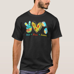 Peace Love Summer Sunbril Cruise Beach T-shirt