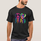 Peace Love Summer Vibes Beach Vacay Summertime Dye T-shirt (Voorkant)