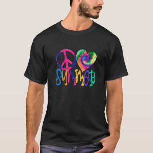 Peace Love Summer Vibes Beach Vacay Summertime Dye T-shirt