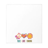 Peace Love Sunshine Notitieblok (Voorkant)