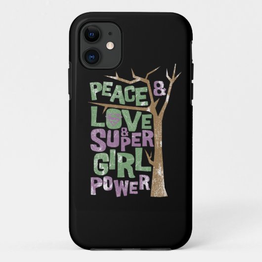 Peace Love & Supergirl Power Case-Mate iPhone Case (Achterkant)